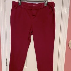 Deep maroon pixie pants